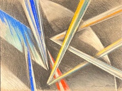 "Battaglia aerea notturna" Pastello cm. 29 x 21  1934