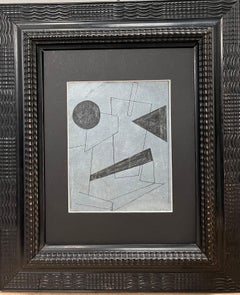 "Composizione geometrica " inchiostro su foglio grigio cm. 17 x 22  1915 ca