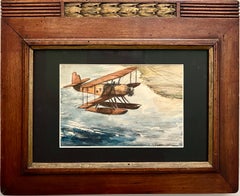 Studio per " Crociera aerea Roma , Chicago , New York 1933 cm. 20 x 13