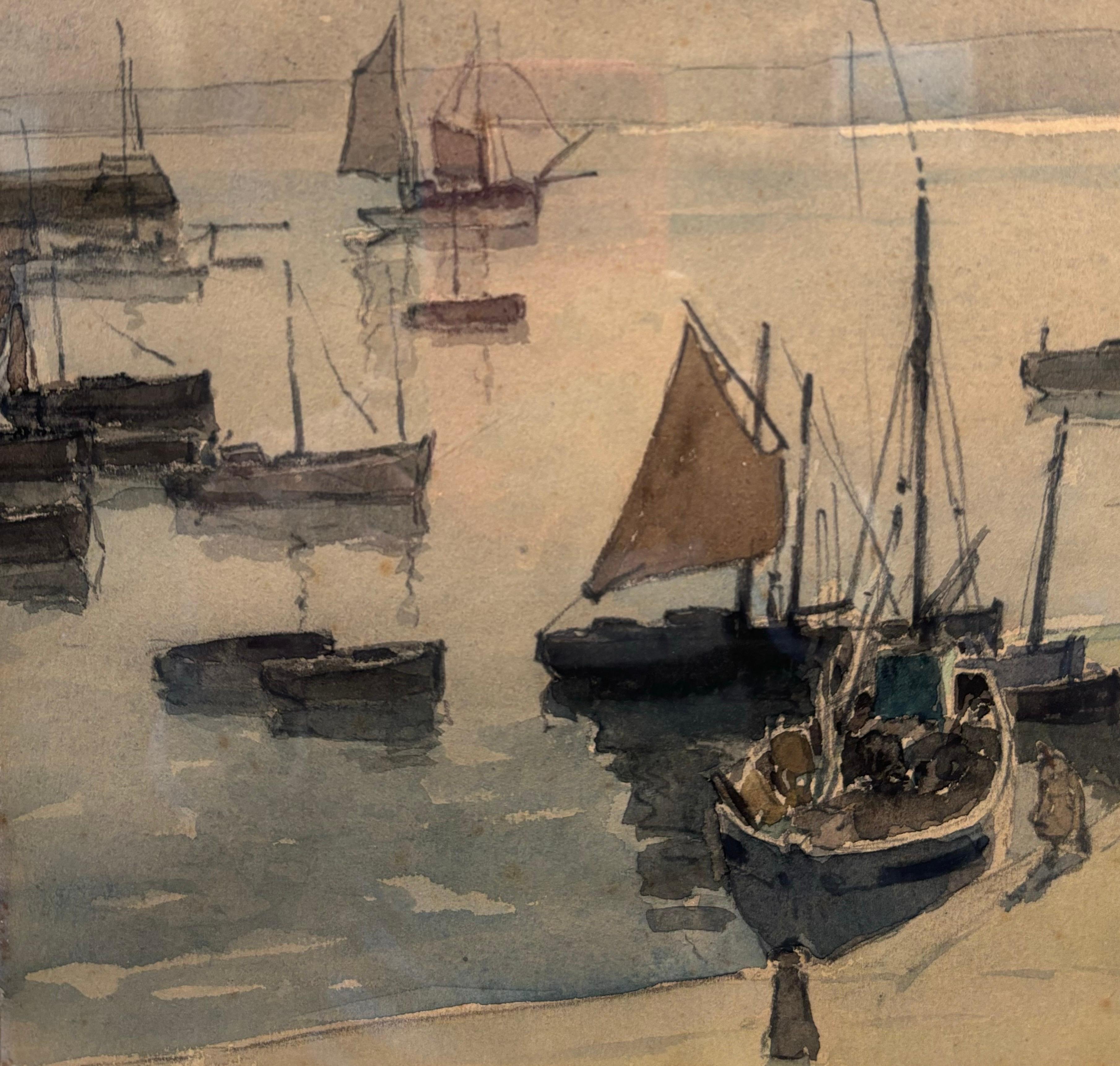 Gris,azul,Bretaña,Puerto,Norte de Francia,Mar
La vida en el puerto bretón de Douarnenez
Colores azul y gris del mar del norte de Francia

Henry Maurice CAHOURS (París, 1889 - ...)  Vence, 1974)

Nació en París, pero pasó su infancia y adolescencia