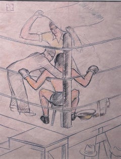 "Faustkämpfer" Matita su carta 31 x 24 1928 Primo Carnera