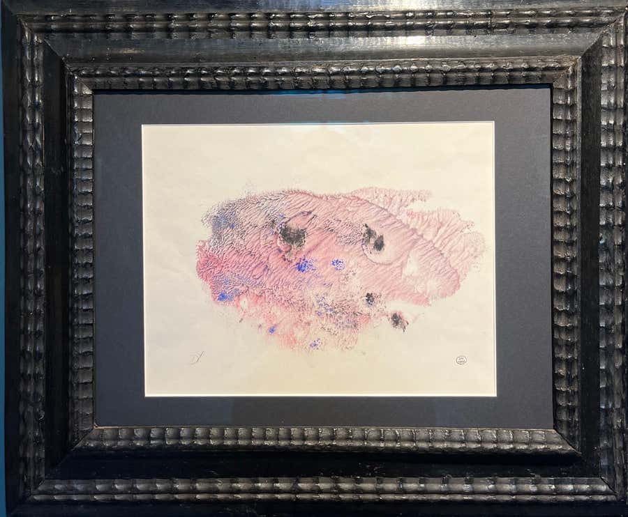 "Pink Thought" Mixed media on paper, 30 x 23 cm, 1950