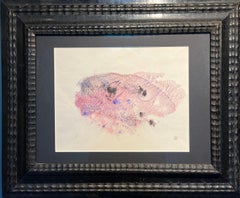 "Pensiero rosa" Tecnica mista su carta cm.30 x 23 1950