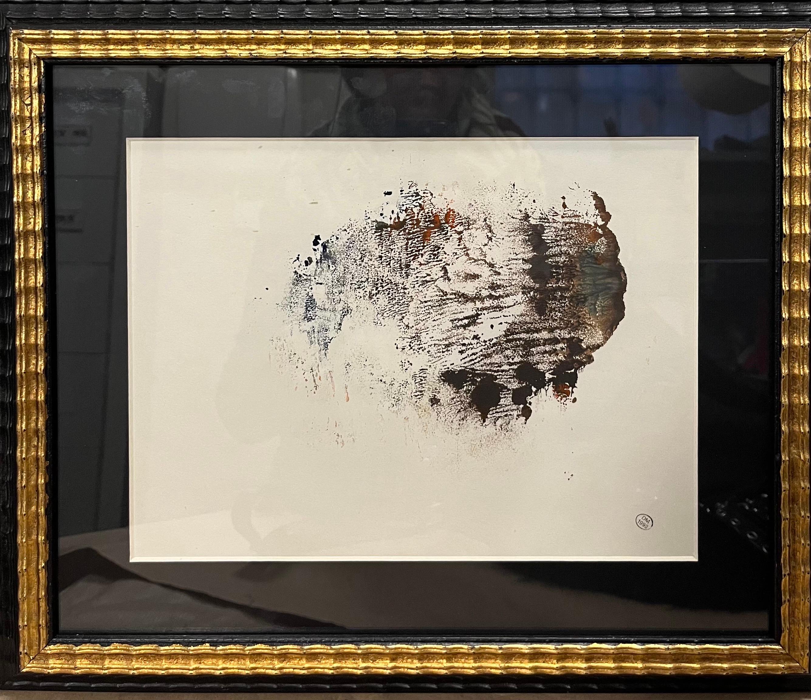 Dora Maar Abstract Painting - "Abstract composition" mixed media on paper cm. 26 x 20