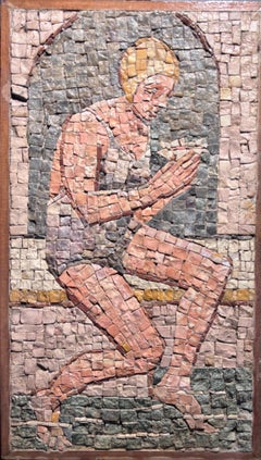 " la conchiglia-Bagnante " Mosaico cm. 44 x 26 1945