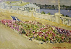 „Auf dem Volga-Fluss baumelnd“  Ölgemälde, 47 x 34 1982