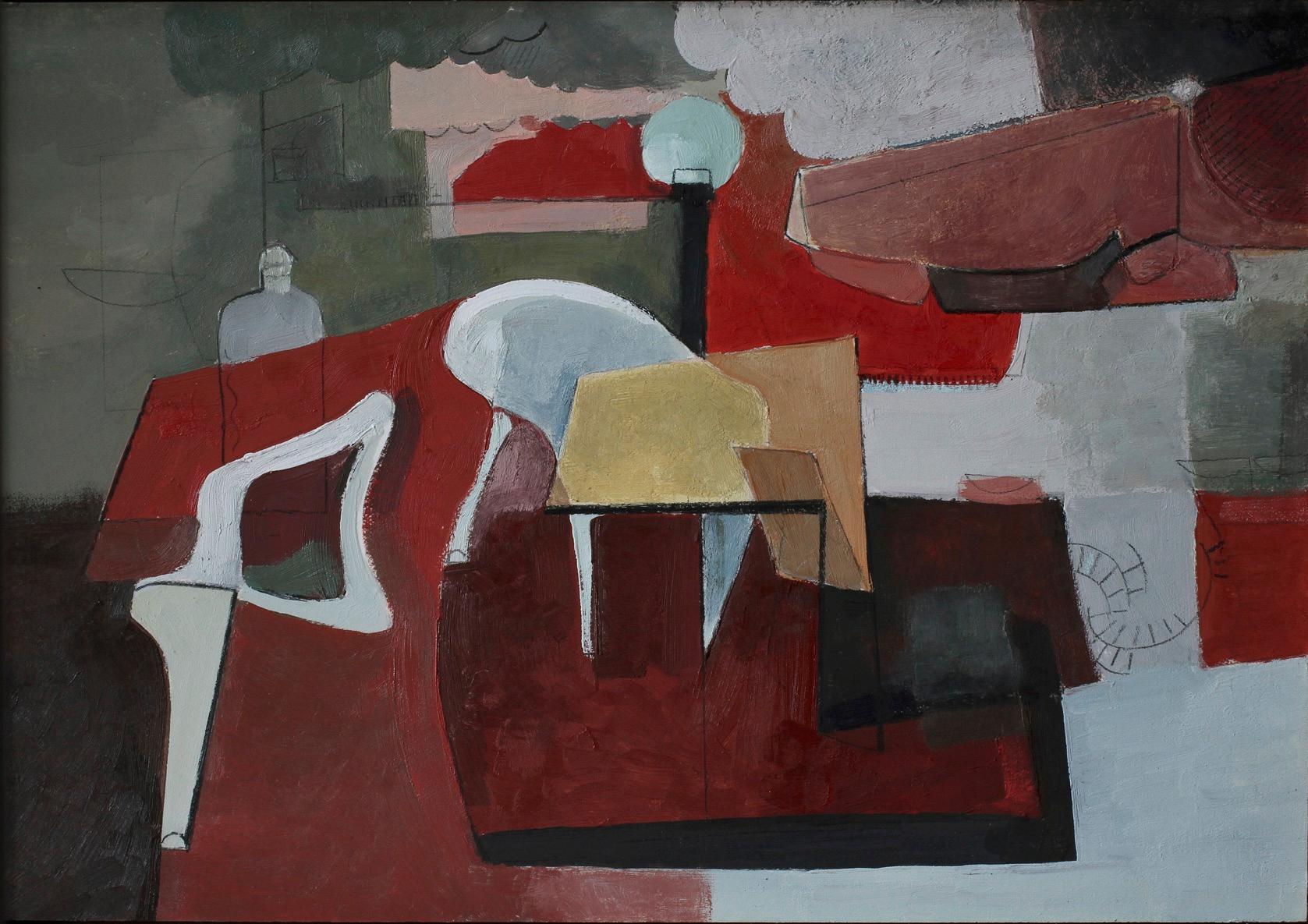 Stephen Farrell Abstract Painting - Configuration: Cafe 1