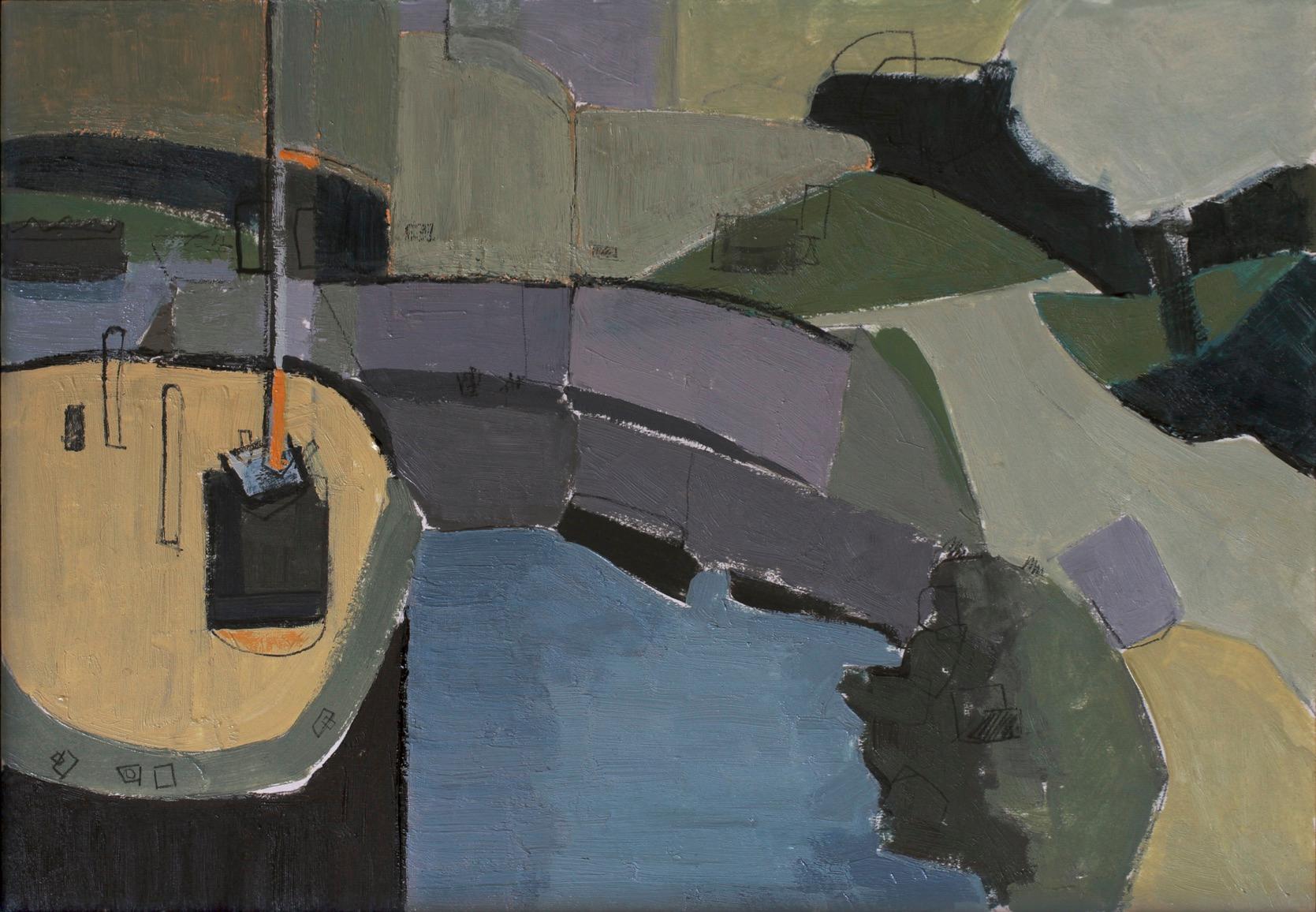 Stephen Farrell Landscape Painting – Configuration: Harbor 4