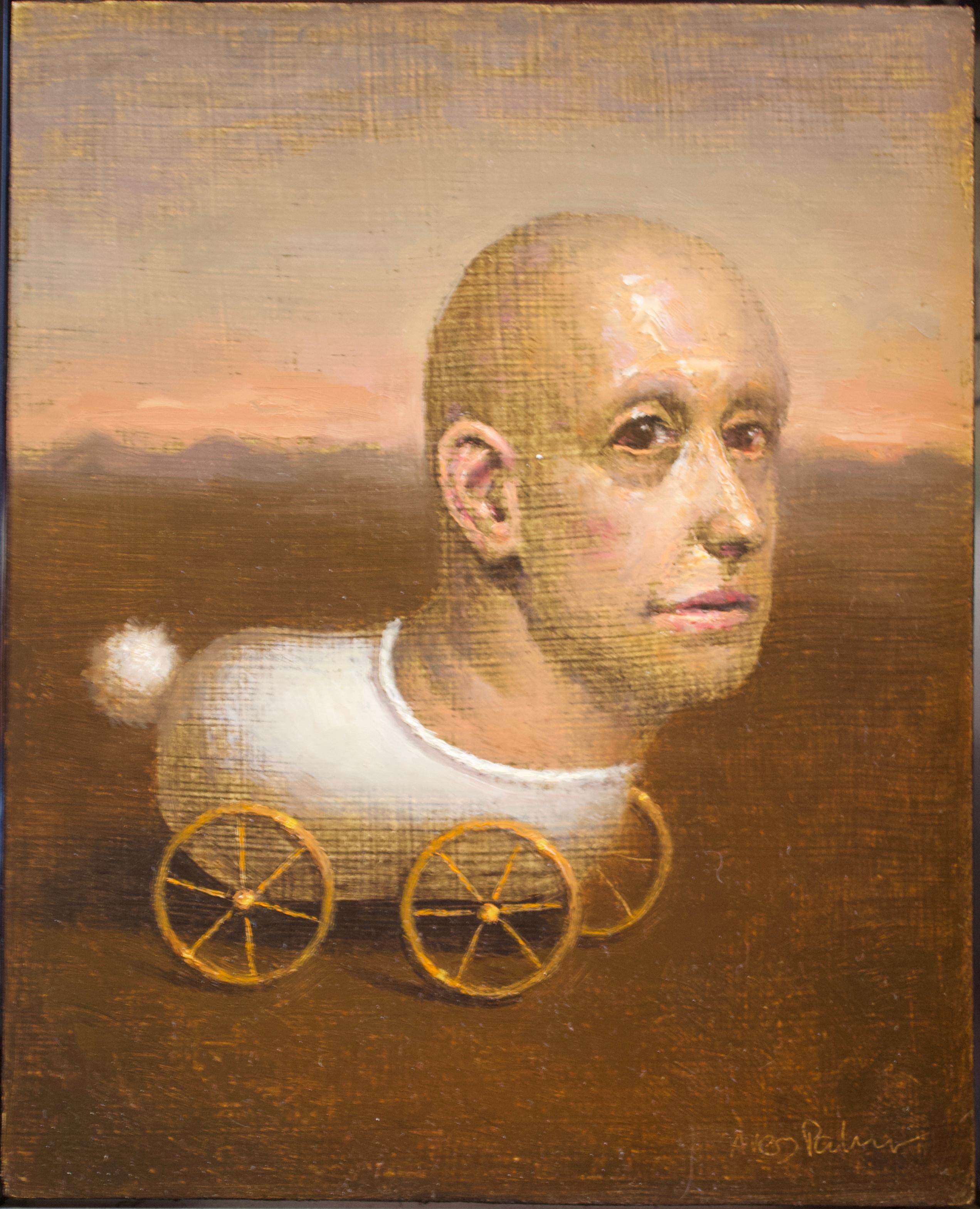 Avery Palmer Figurative Painting - Wheeled Man
