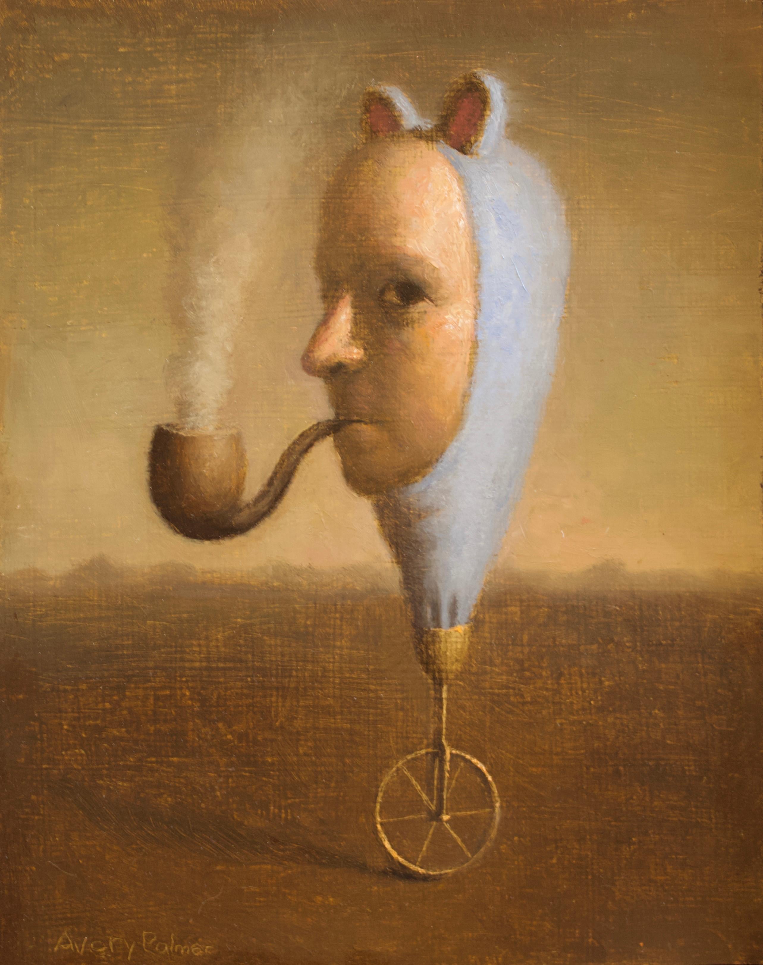 Avery Palmer Figurative Painting - Smoking Creature