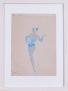 A set of 6 costume designs including a ballgown for Vera Lynn, Tiller girls, bal