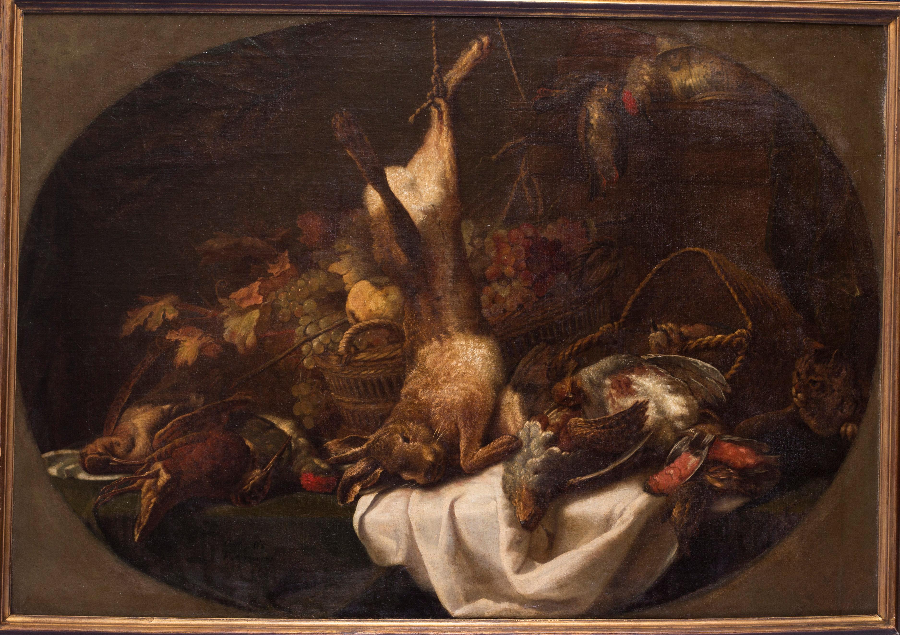 Eugene Cottin In the pantry, a really well painted large still life