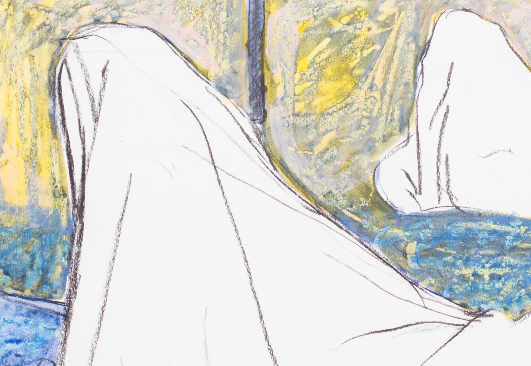 Reclining figure before mirror - Modern Art by Christopher Marvell