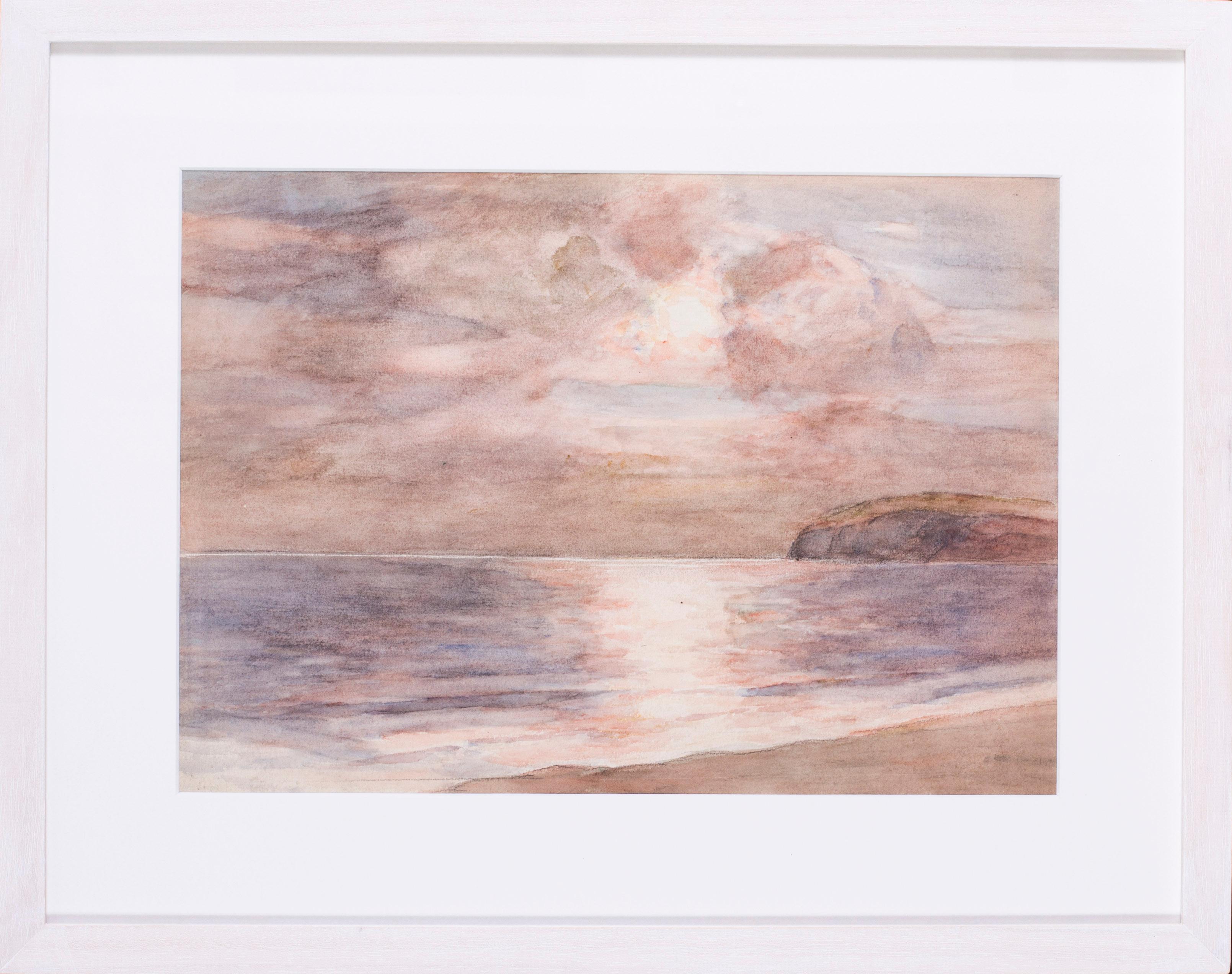 Albert Julius Olsson Landscape Art - Sea by moonlight