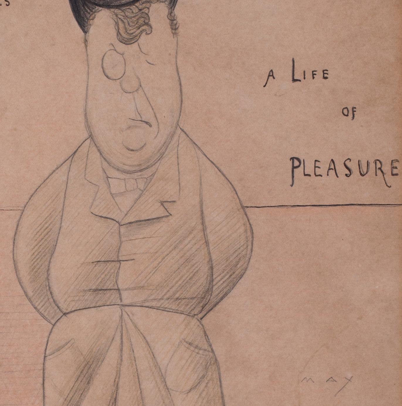 19th Century British caricature of Mr Harry Nichols by Max Beerbohm 3
