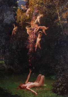 German, 19th Century oil painting of A Summer dream by Shmutzler