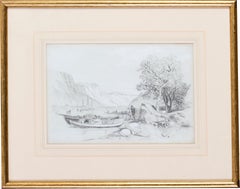 Deux paysans par une coffret (Une paire de dessins du début du XIXe siècle provenant du Grand Tour)