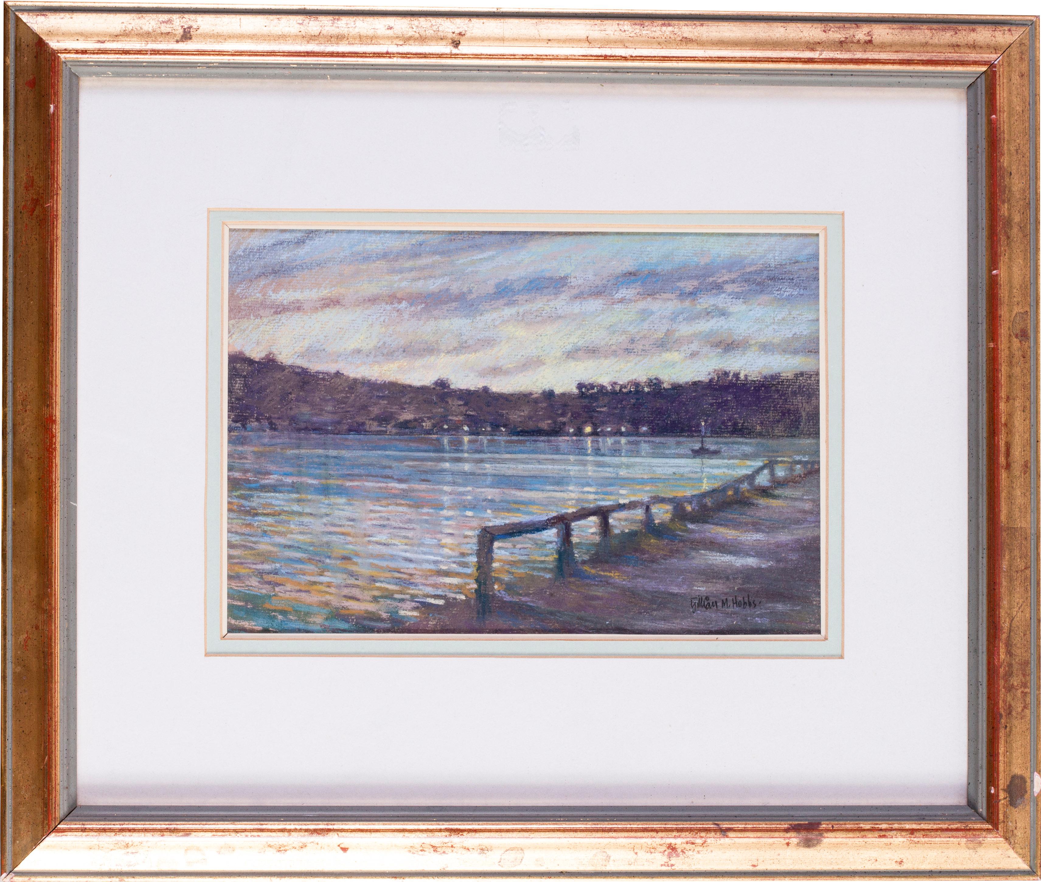 Landscape Art de Gillian M Hobbs  - Padstow desde el Peñón, Cornualles, al anochecer