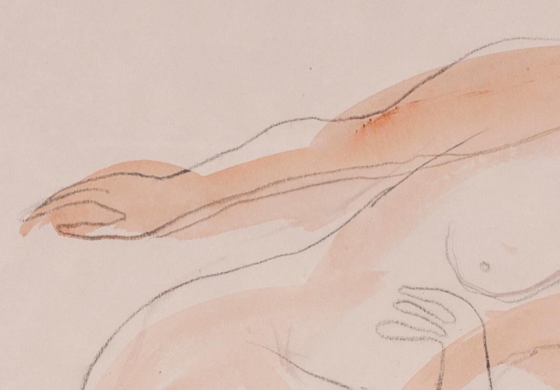 1936 drawing of a nude by Father of Modern British Sculpture Leon Underwood 2