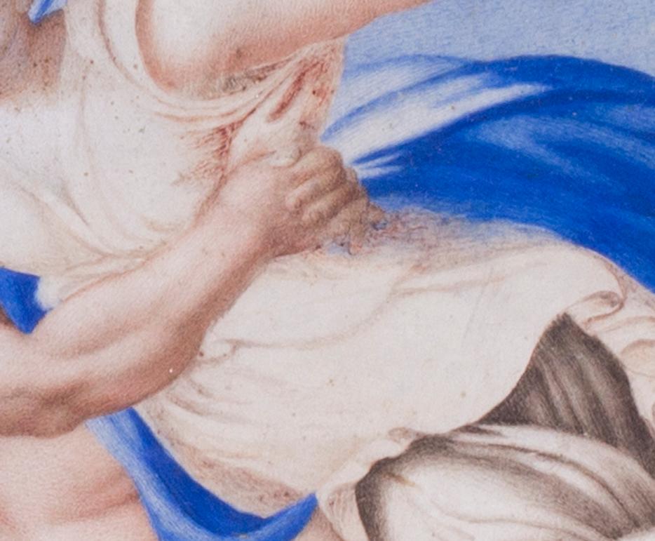 Follower of Michelangelo (Italian, 1475 – 1564) 
An Allegory of Redemption
Watercolour on vellum, oval
8 x 9.3/4 in. (20.3 x 25 cm.)
