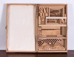 Geschnitztes Holzrelief des renommierten britischen Künstlers Paolozzi aus dem 20. Jahrhundert