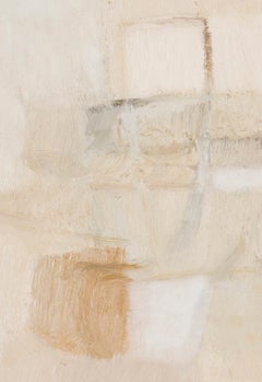 „Weiß“, italienisches abstraktes Ölgemälde von Piero Sadun aus dem Jahr 1965