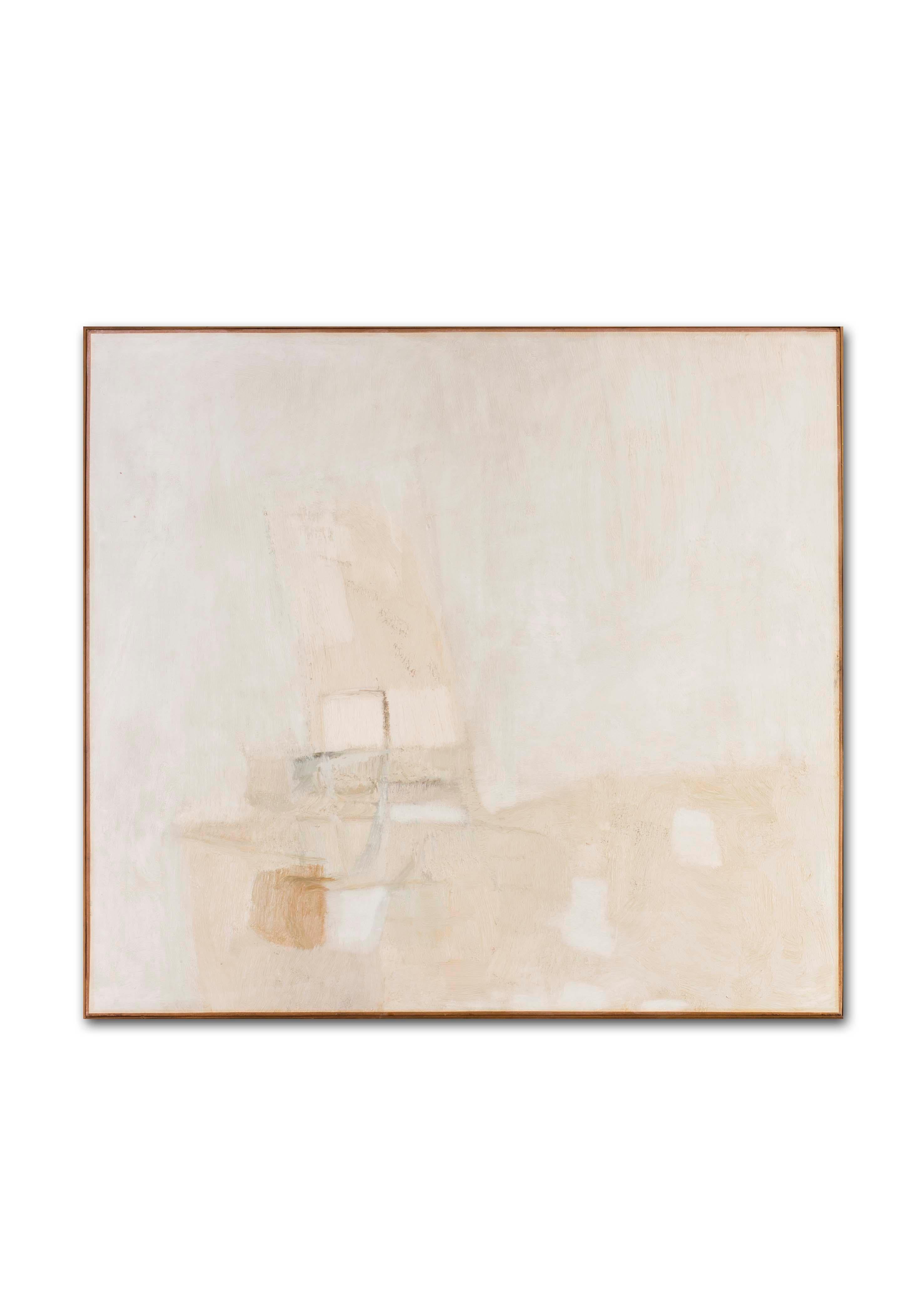 'White', Italian, abstract oil painting from 1965 by Piero Sadun  5