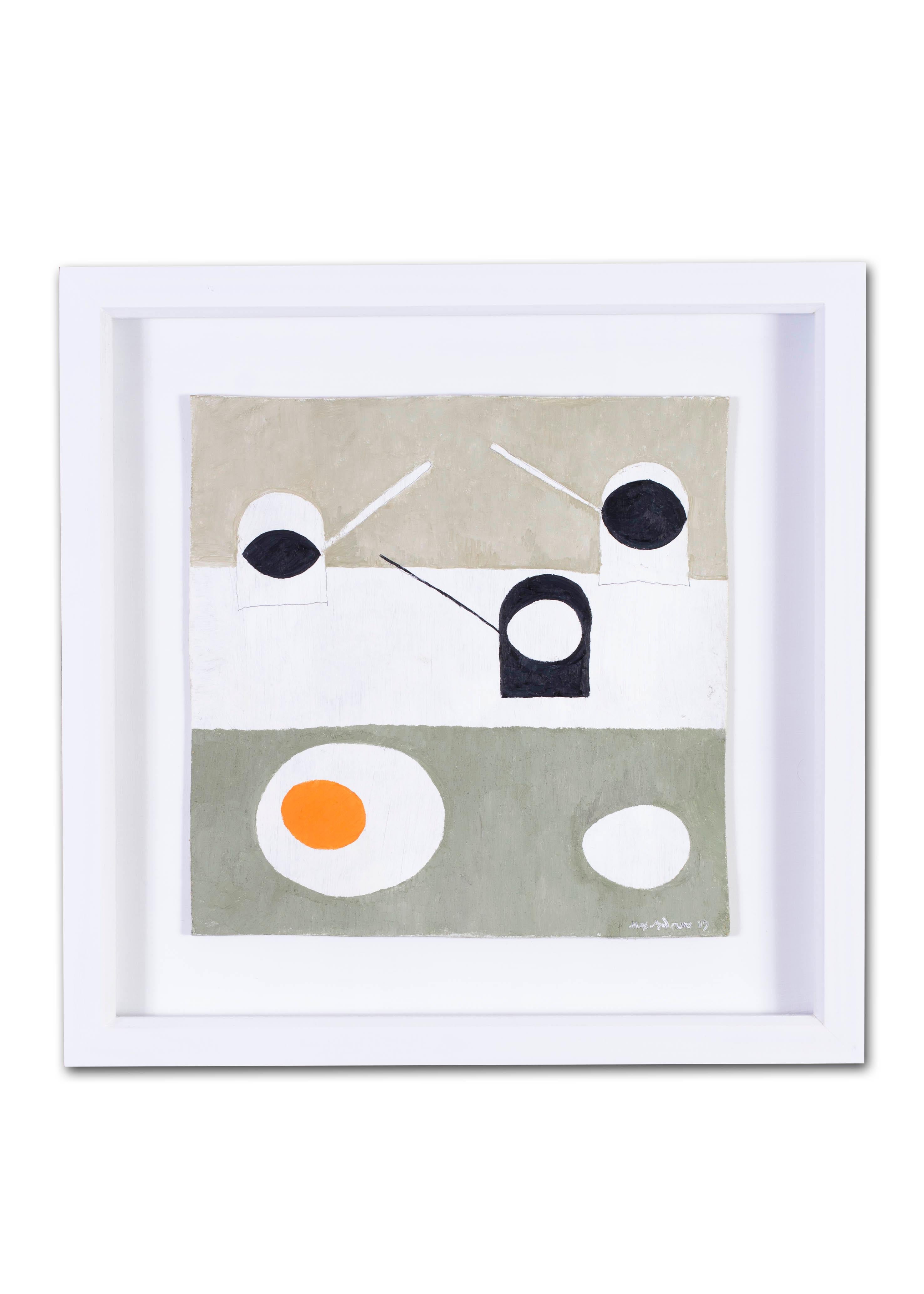 British, 21st Century abstract still life 'Eggs on pans II' 2