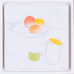 British, 21st Century abstract still life 'Fruit and cups'