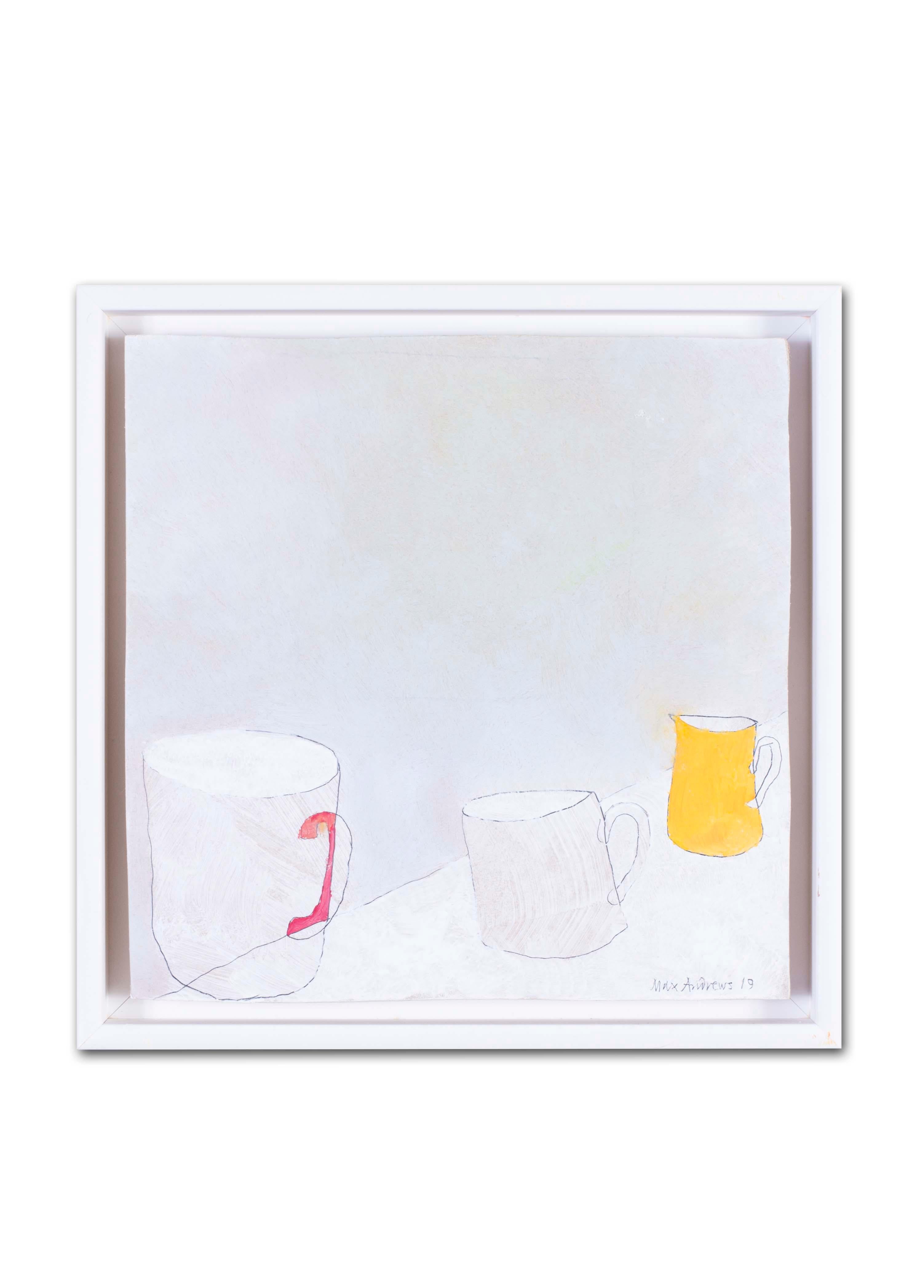 British, 21st Century abstract still life 'Cups' - Abstract Painting by Max Andrews