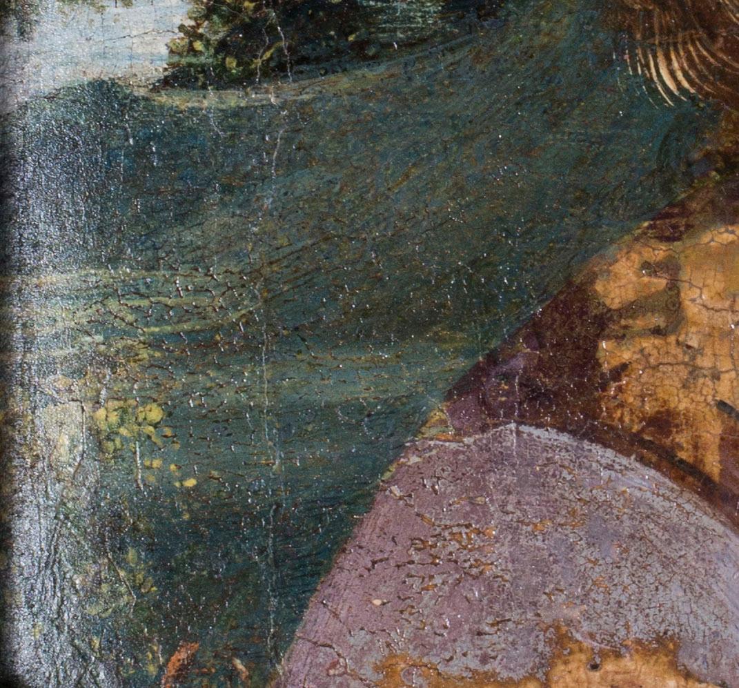 Italian Old Master portrait in the manner of Botticelli, oil on panel 1