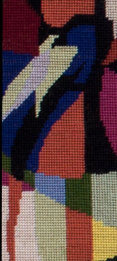 Ein langer Wandteppich des französischen Künstlers Pierre Jourda aus der Mitte des 20.