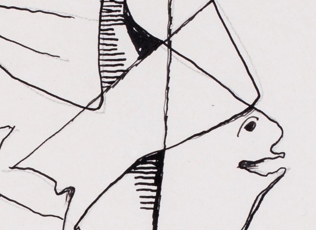 Deutsche expressionistische Zeichnung einer abstrahierten Form von Carl Hofer im Angebot 4