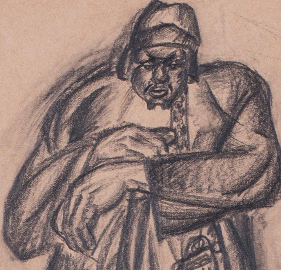 Vladimir Pavlovich Nechoumoff  (Russian, c. 1900 – 1977)
Study of a Turkish warrior
pencil on paper
signed and dated ‘V Nechoumov, 1921’ (lower left)
8 x 8 in. (20.3 x 20.3 cm.)

Figurative painter, illustrator Vladimir Pavlovich Nechoumoff studied