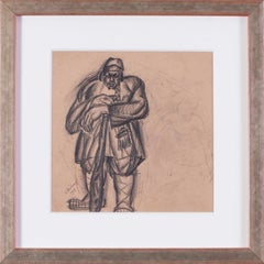 Russian, 20th Century Art deco drawing of a Turkish warrior