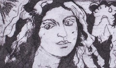 20th Century British print 'Pre-Raphaelite girls'