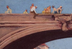 Boatmen on the Arno before the Ponte Vecchio, Florence