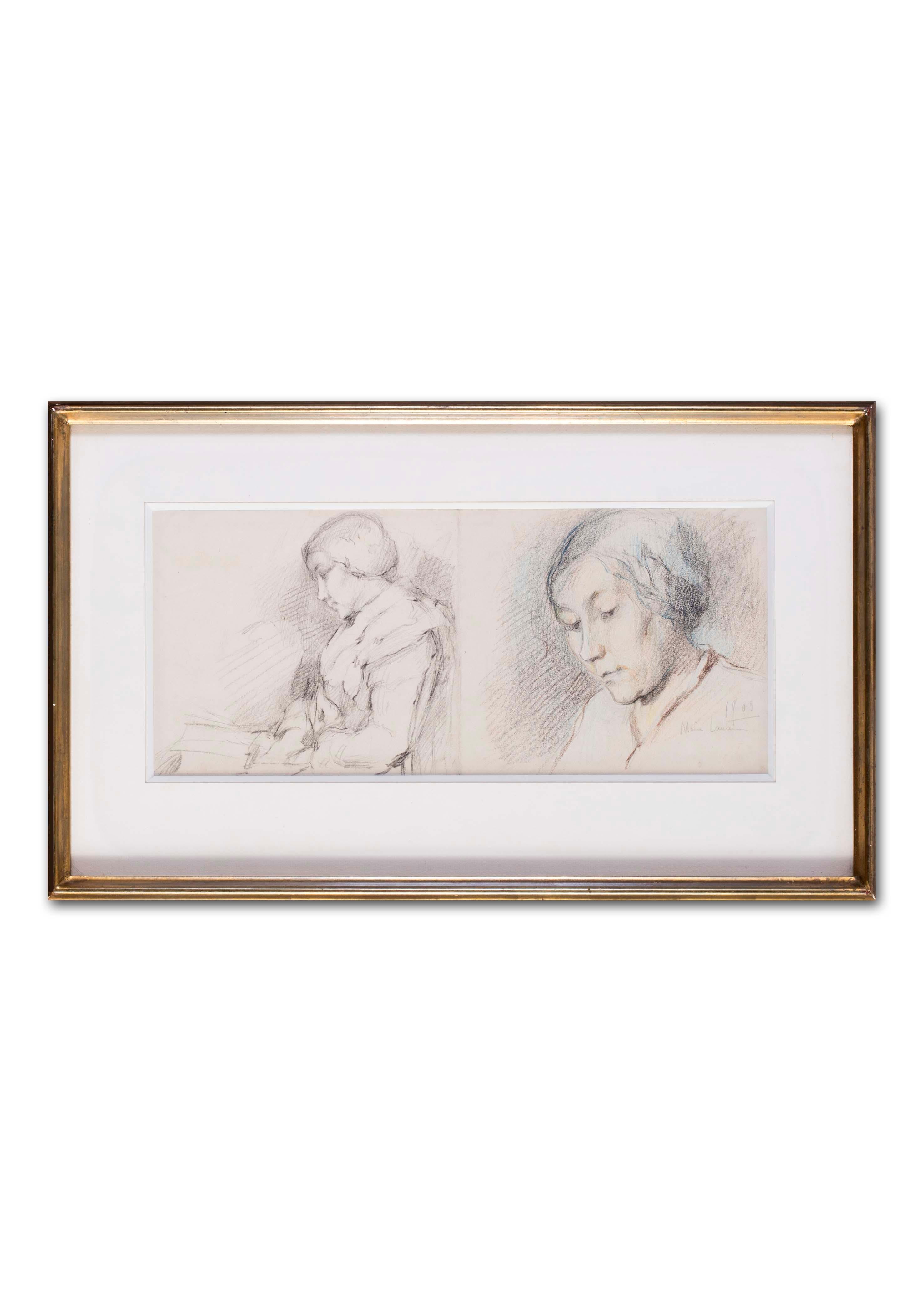 1903 portrait drawing by Marie Laurencin of her mother For Sale 3