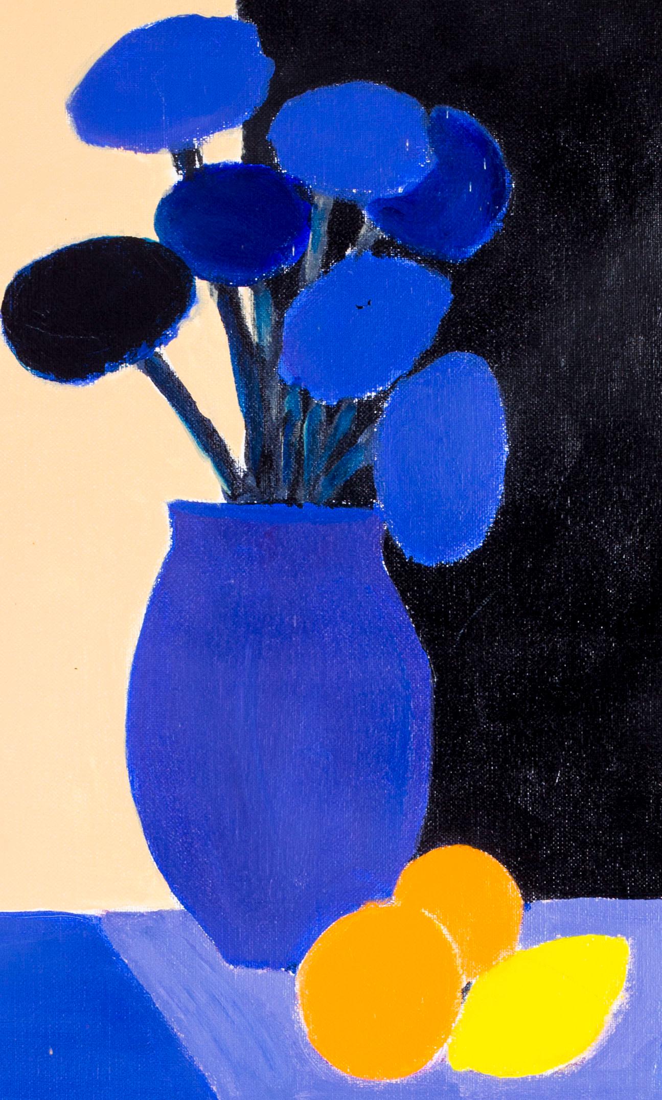 Siglo XX Naturaleza muerta abstracta azul francesa - Painting de Maurice Potier