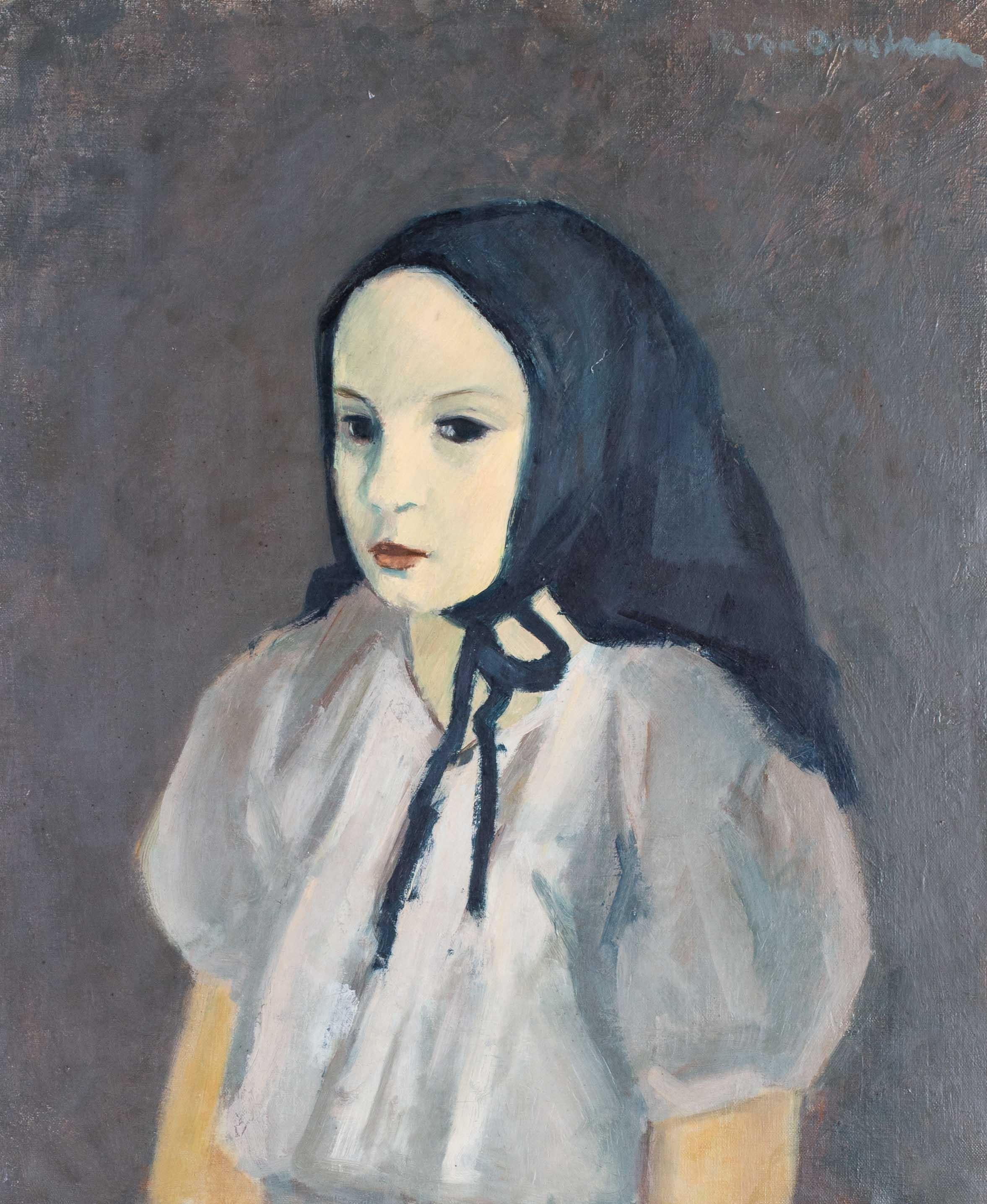 War Van Overstraeten - Post Impressionist portrait of Anne Marie by ...