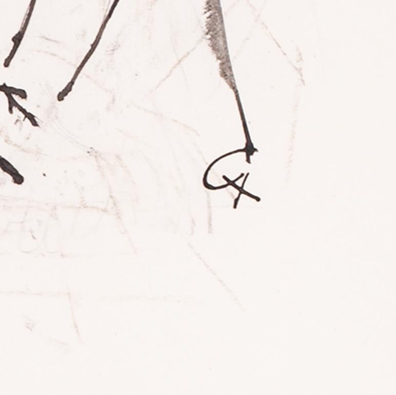 Dibujo expresionista alemán de Carl Hofer de amantes en venta 6