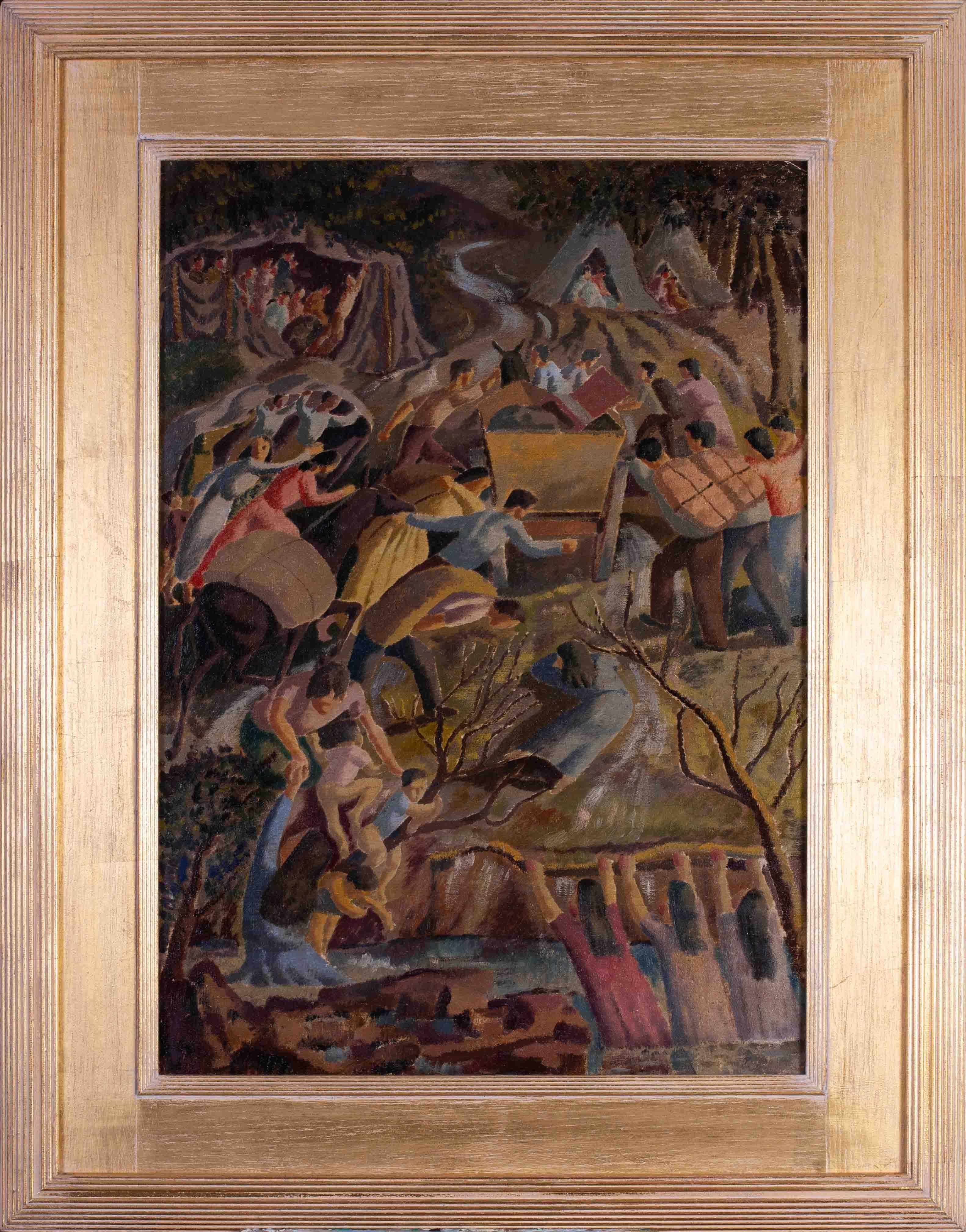 British 20th Century oil painting of 'The promised land' by Thomas Saunders Nash