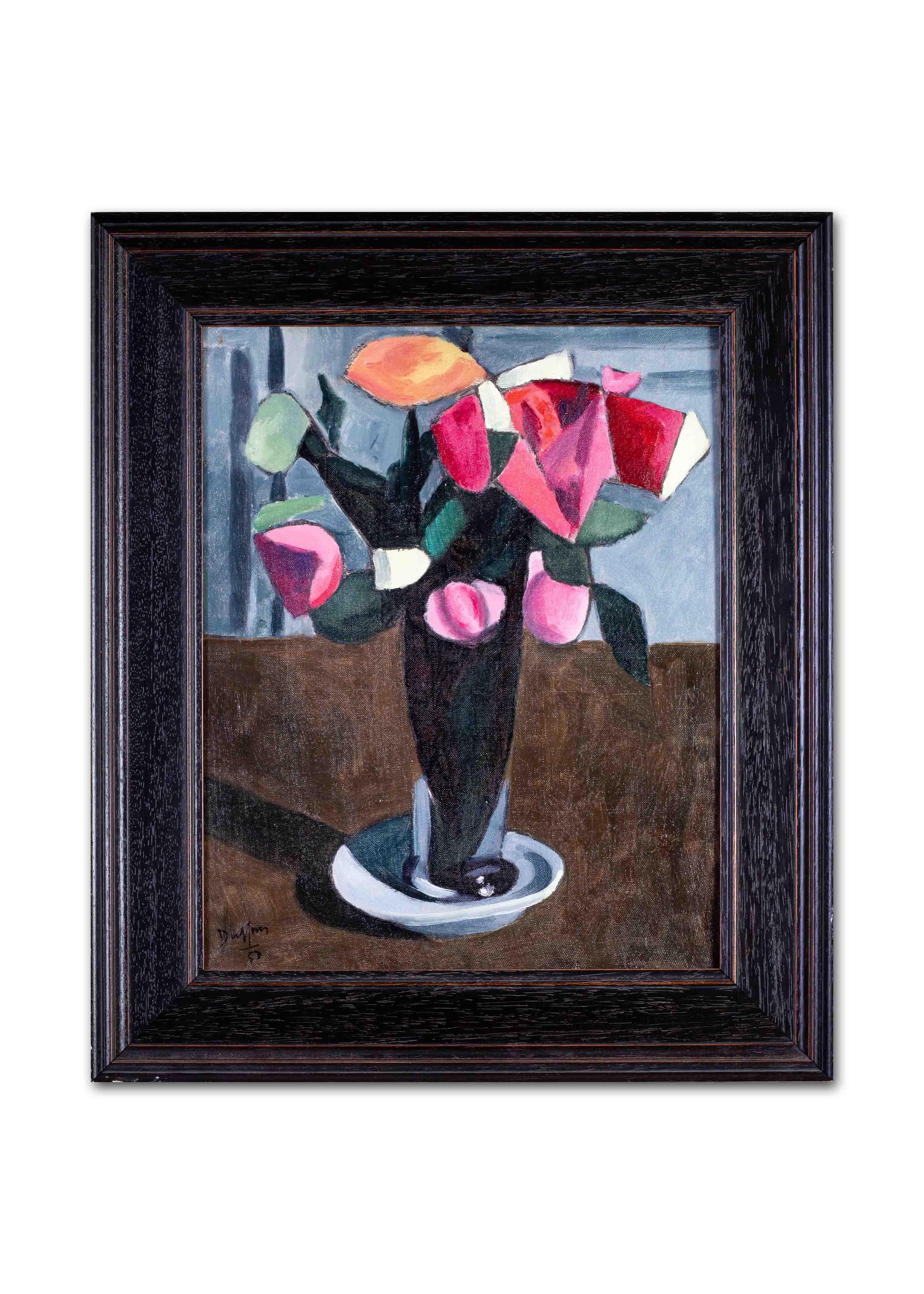 Jacques Andre Duffour (French, 1926-2016)
Cubist still life
Oil on canvas
Signed and dated `Duffour 50’ (lower left)
13 x 16 in. (33 x  40.7 cm.)

Duffour kept a studio for many years at 162 Rue de Temple, Paris working as a painter and graphic