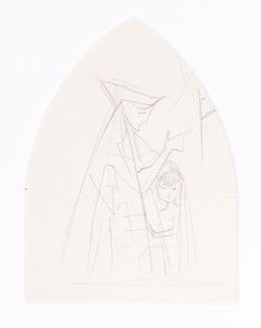 Peinture expressionniste allemande de Carl Hofer représentant une mère et son enfant