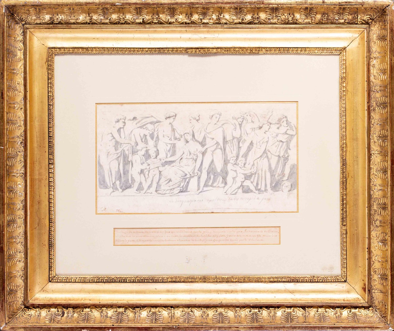 Jacques-Louis David - Jacques-Louis David original 18th Century drawing of ' The Young Athenians' For Sale at 1stDibs