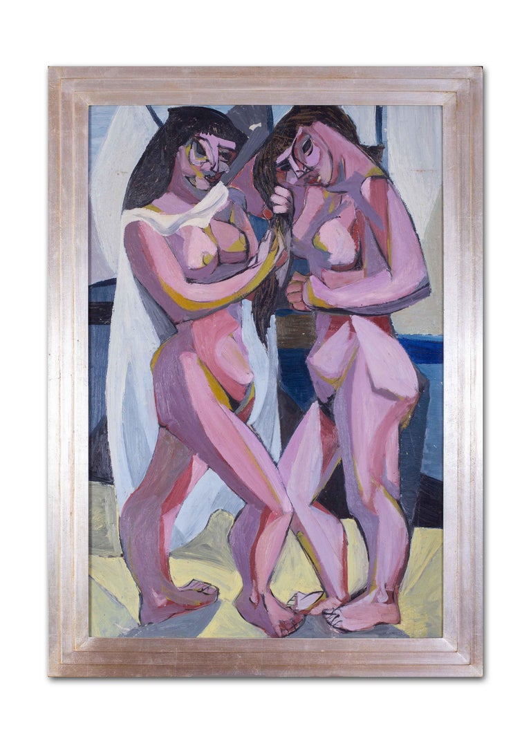 Jean Maurice Lasnier (French, 1922 – 2006)
Deux grandes nues cubisantes
Oil on board
Signed on the reverse under the backboard
38.1/4 x 25.5/8 in. (97 x 65 cm.)
