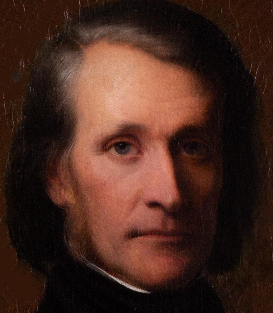 Portrait of Franz Liszt, the Hungarian composer and virtuoso pianist by Scheffer - Painting by Henry Scheffer