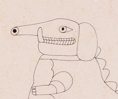 Original Beatles, Yellow Submarine, Sea of Monsters, drawing by Heinz Edelmann