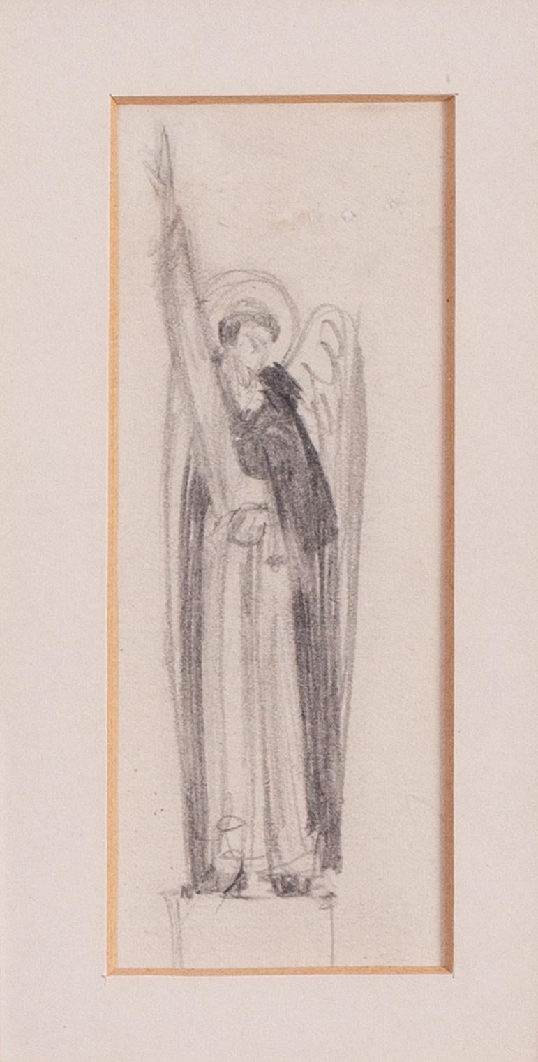 Eric Gill (British 1882 – 1940)
Angel
Pencil on paper
4.3/8 x 1.5/8 in. (11 x 4 cm.)

Provenance: The Manner Gallery, Royston
