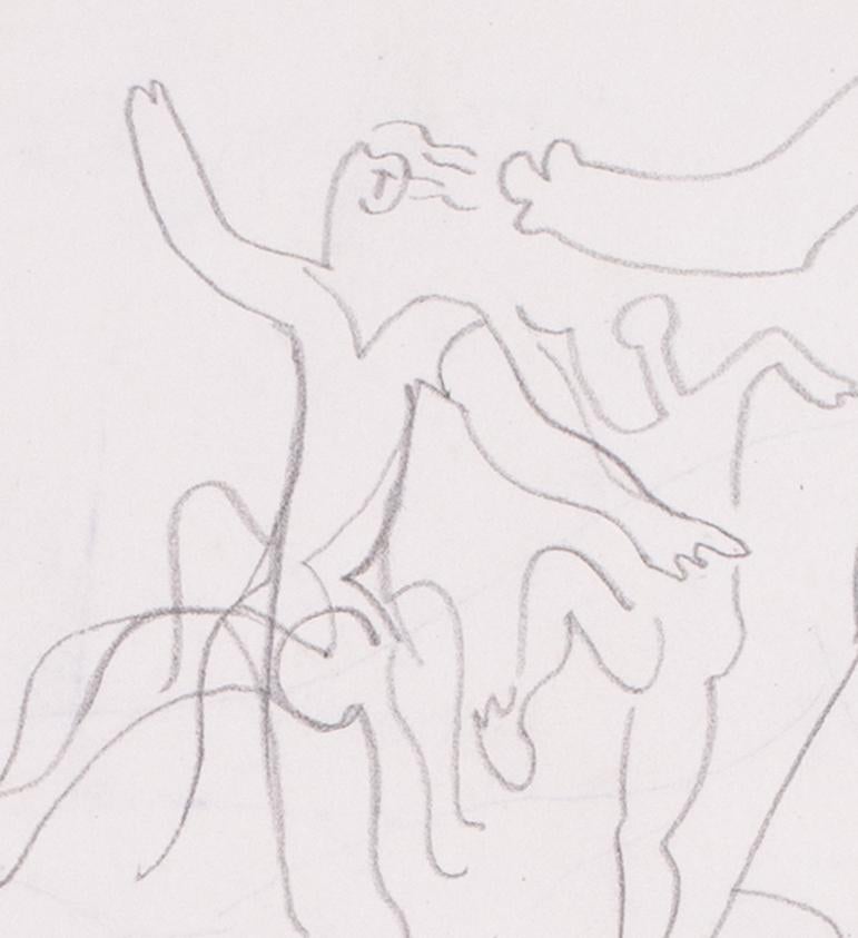 1931 Französische Zeichnung des kubistischen Künstlers Leopold Survage von Tänzern im Angebot 3